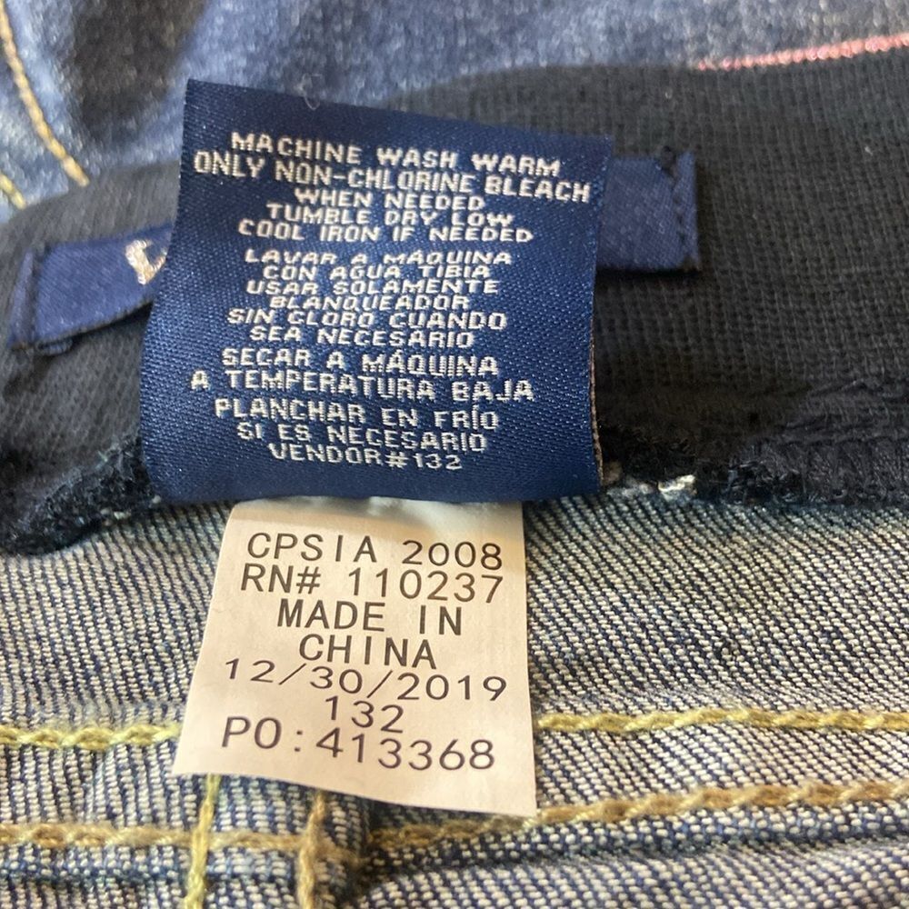 Vigoss Denim Shorts with Rainbow Waistband Size 12 New No Tag - Picture 7 of 8